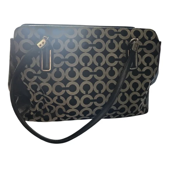 Coach, Madison, Black and Tan Women's Tote, Style 25624~EUC - Picture 2 of 11